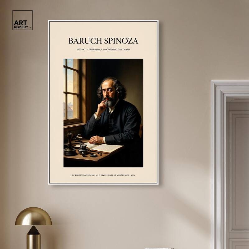 Philosopher Spinoza Canvas by Art Remedy