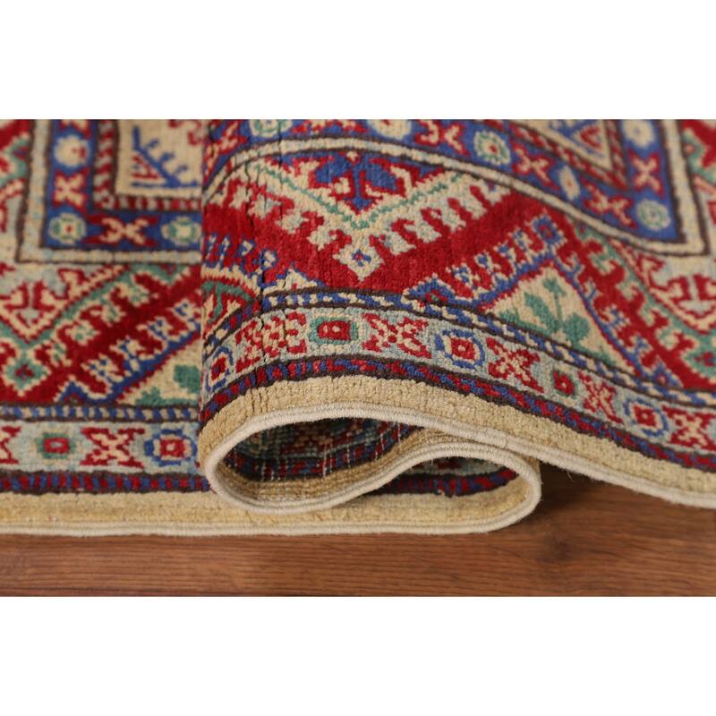 Kazak Accent Rug Handmade Oriental Wool Carpet - 2'8" x 4'0"