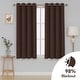 preview thumbnail 6 of 72, Deconovo Solid 52 Width Curtains Panel Pair(2 Panel) 52x45 Inch - Chocolate