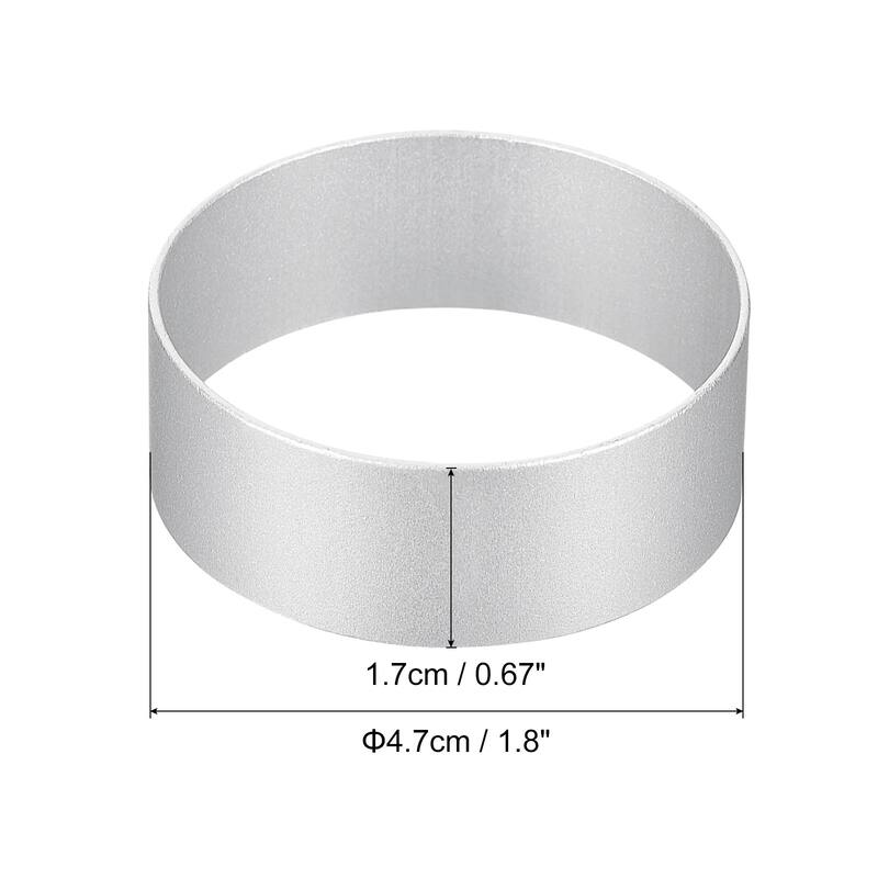 4pcs Round Cookie Cutter, Aluminum Alloy Circle Biscuit Cutter, Silver - Silver