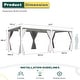 preview thumbnail 138 of 188, EROMMY Outdoor Louvered Pergola Gazebo with Adjustable Aluminum Rainproof Roof