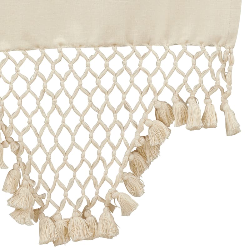 Braided Table Runner With Tassel Design - 16"x72"