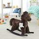 preview thumbnail 7 of 8, Plush Rocking Horse for Toddlers with Authentic Sounds, Soft Body, Lightweight Metal Frame, 66 lbs Capacity