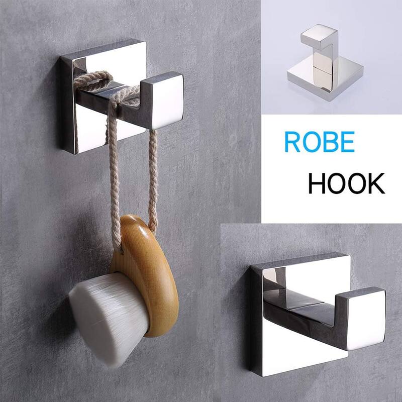 Towel Hooks for Bathrooms,SUS 304 Stainless Steel Coat Hook, Heavy Duty Towels Holder Hooks-4 Pack