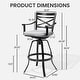 preview thumbnail 4 of 18, Outdoor Cast Aluminum Sunbrella Swivel Bar Stools Patio Bar Height Barstools with Back