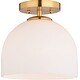 preview thumbnail 1 of 9, Vaxcel Lighting C0314 10" Wide Flush Mount Ceiling Fixture Natural Brass