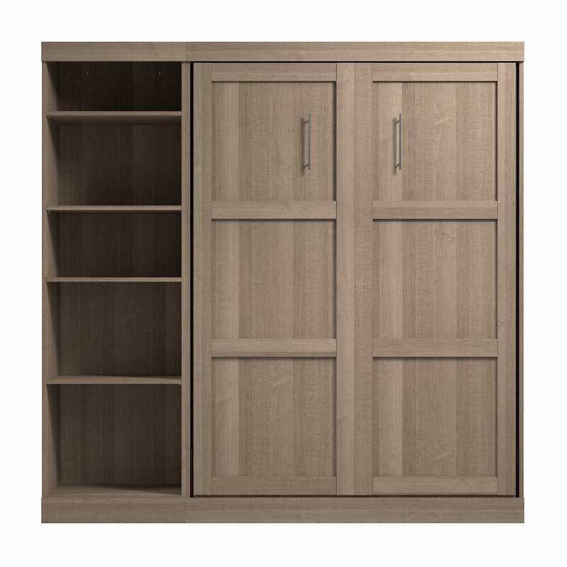 Pur Full Murphy Bed with Shelving Unit (84W) by Bestar