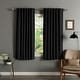 preview thumbnail 7 of 16, Aurora Home Insulated Thermal 63-inch Blackout Curtain Panel Pair Black
