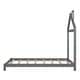 preview thumbnail 5 of 9, Twin Size Wood Platform Bed with House-shaped Headboard ,Sturdy Pine Construction, Fun Design with Chimney