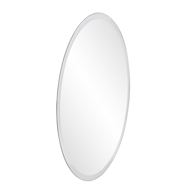 HomeRoots 28" Gray Round Unframed Accent Mirror