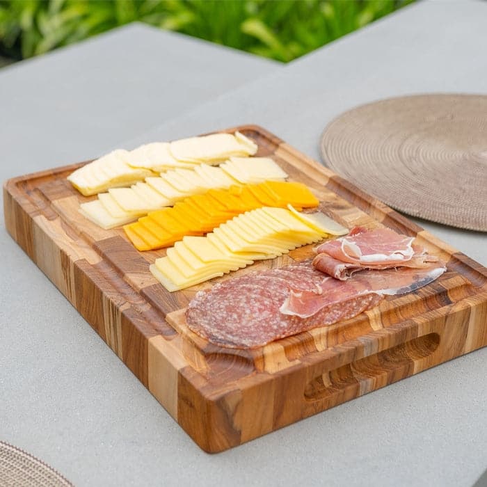 Nordic Adobe Checkered Cutting Board and Butcher Block - 15" - 15" L x 11.81" W x 1.9" H