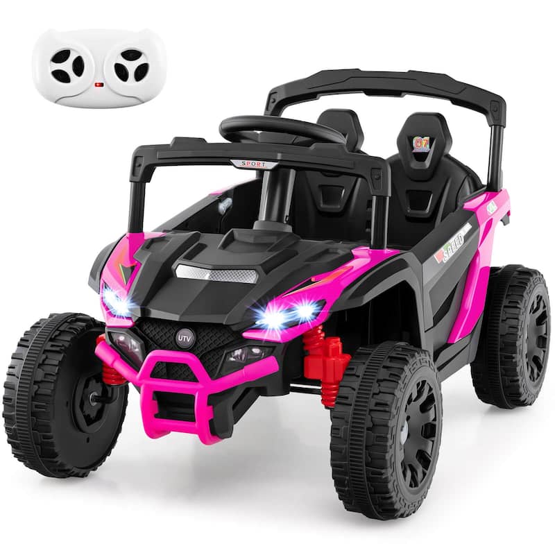 Honeyjoy 12V Kids Ride On Car Battery Powered Electric Remote Control - See Details - Rose Red