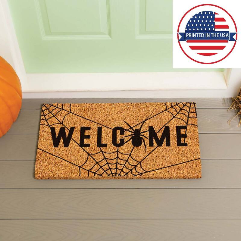 16 in. x 28 in. Coir Halloween Greeting "Welcome" Door Mat