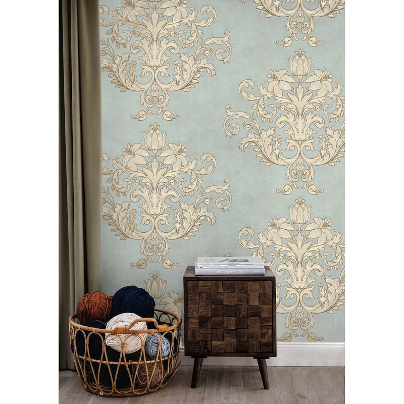 Seabrook Designs Zofia Victorian Unpasted Wallpaper