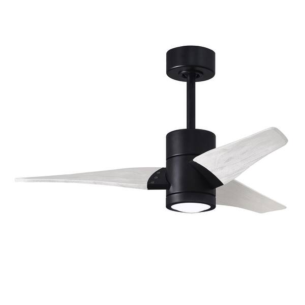 Matthews Fan Super Janet 42 Inch Matte Black Ceiling Fan With Led Light Kit Overstock 31284014