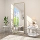 preview thumbnail 77 of 192, KIOTEE Modern Metal Frame Wall Mounted Bathroom Vanity Mirror with 5-year warranty 65x22 - Gold
