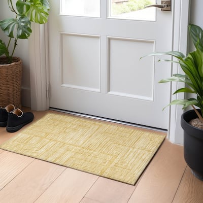 Machine Washable Indoor/ Outdoor Contemporary Stack Chantille Rug