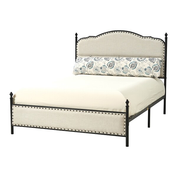 Eulalia Transitional Upholstered Platform Metal Bed Frame