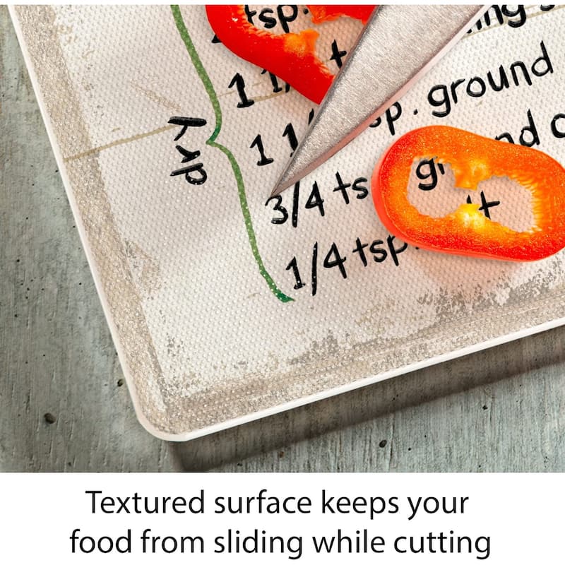 CounterArt Holiday Treats Decorative 3mm Heat Tolerant Tempered Glass Cutting Board 15" x 12" Made in the USA Dishwasher Safe