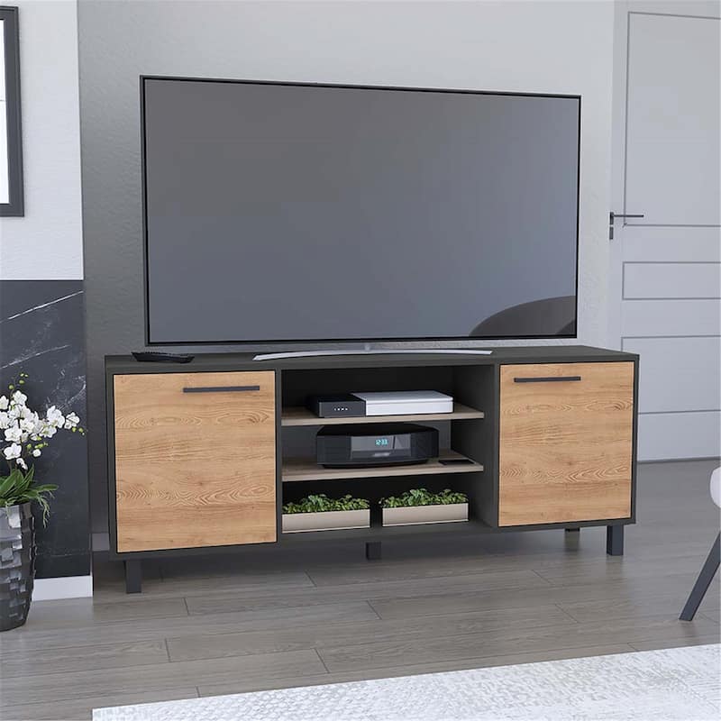 TV Cabinet,Tv Stand,Entertainment Centers for TV´s up 55" with 4 Shelves and 2 Door