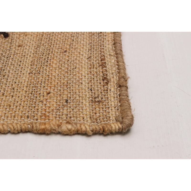ECARPETGALLERY Hand Woven Zahara Dark Brown Dhurrie