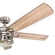 preview thumbnail 15 of 16, 52" Honeywell Bonterra Brushed Nickel Contemporary Indoor LED Ceiling Fan with Light and Remote Control