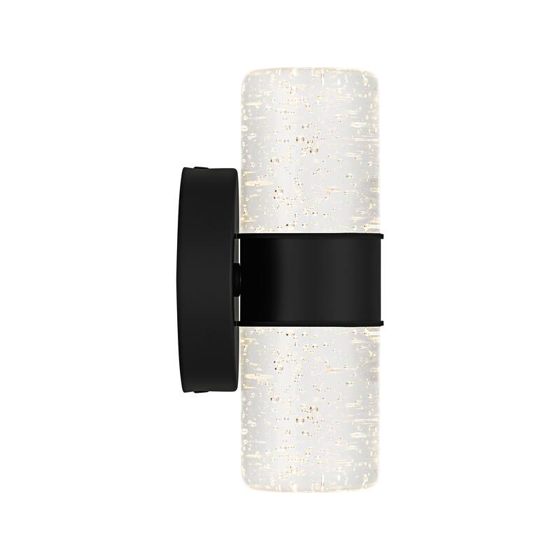 Kaia Integrated LED Matte Black Outdoor Wall Lantern
