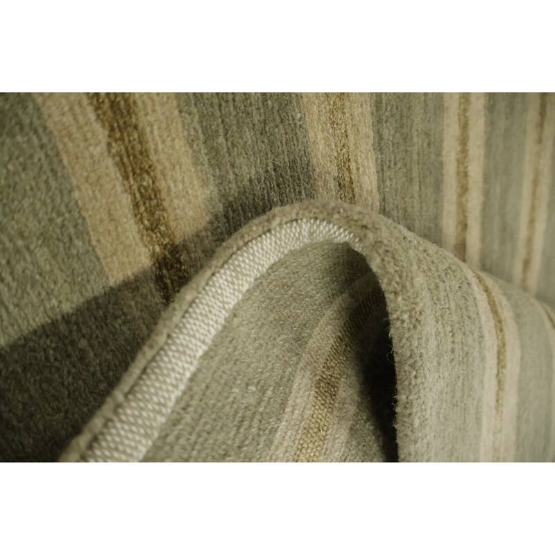 Hand Knotted Oriental 100% Wool Carpet Modern Abstract Multi-Colored Nepalese Area Rug - 5' 0'' X 3' 0''