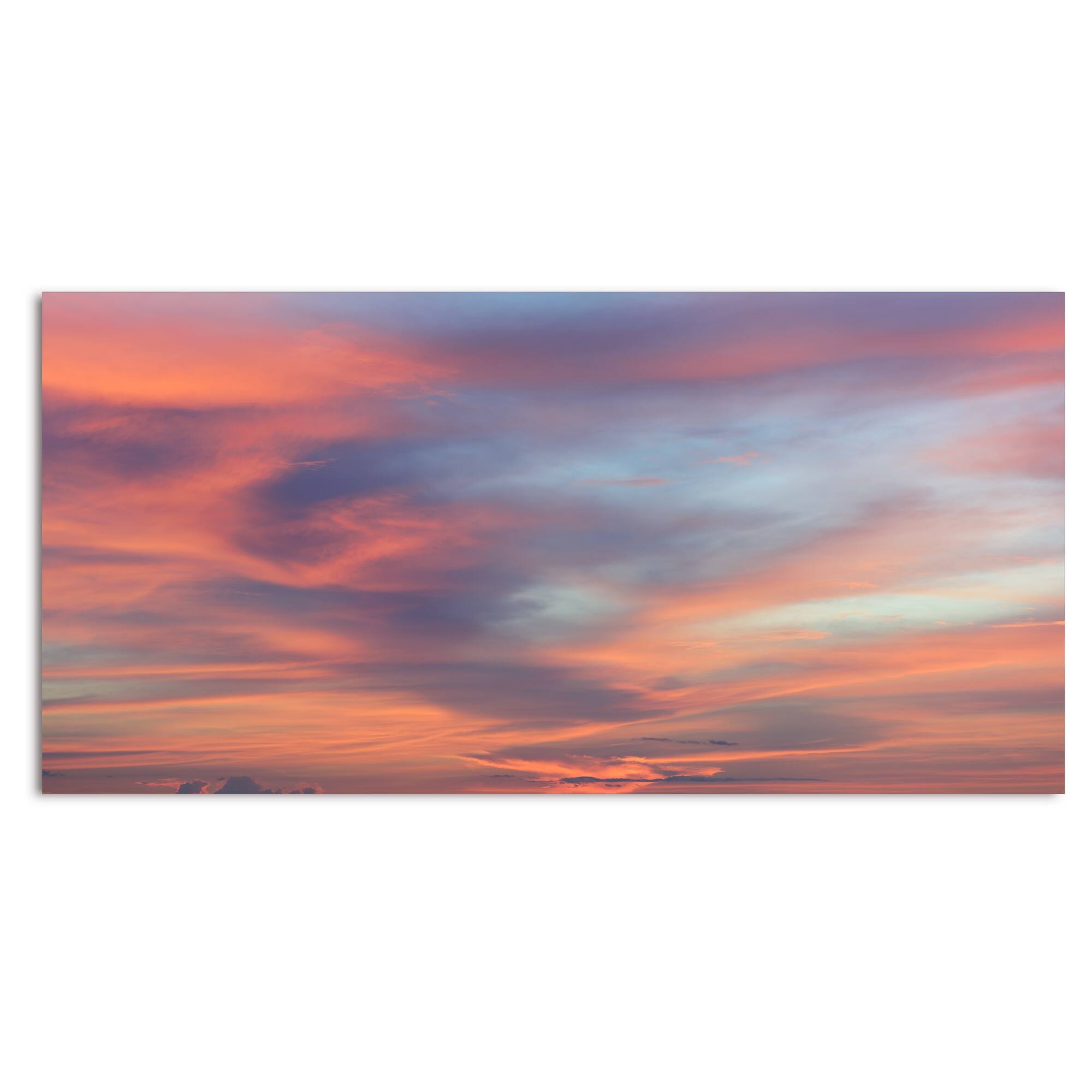 Designart "Red Sky Cloud In Ocean" Landscapes Canvas Wall Art Bed