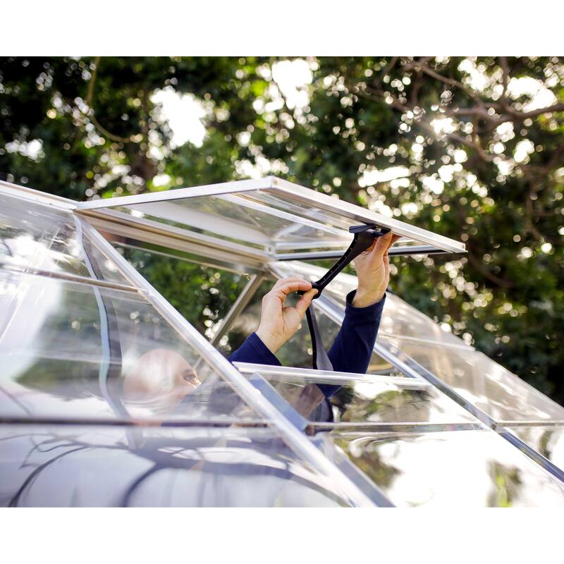 Harmony 6 ft. Silver & Grey /Clear DIY Greenhouse Kit