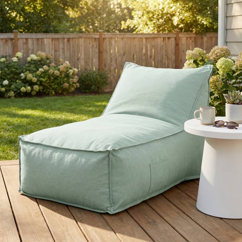 Christopher Knight Home- Carter Outdoor Fabric Bean Bag Lounge Chair - Mint_Single