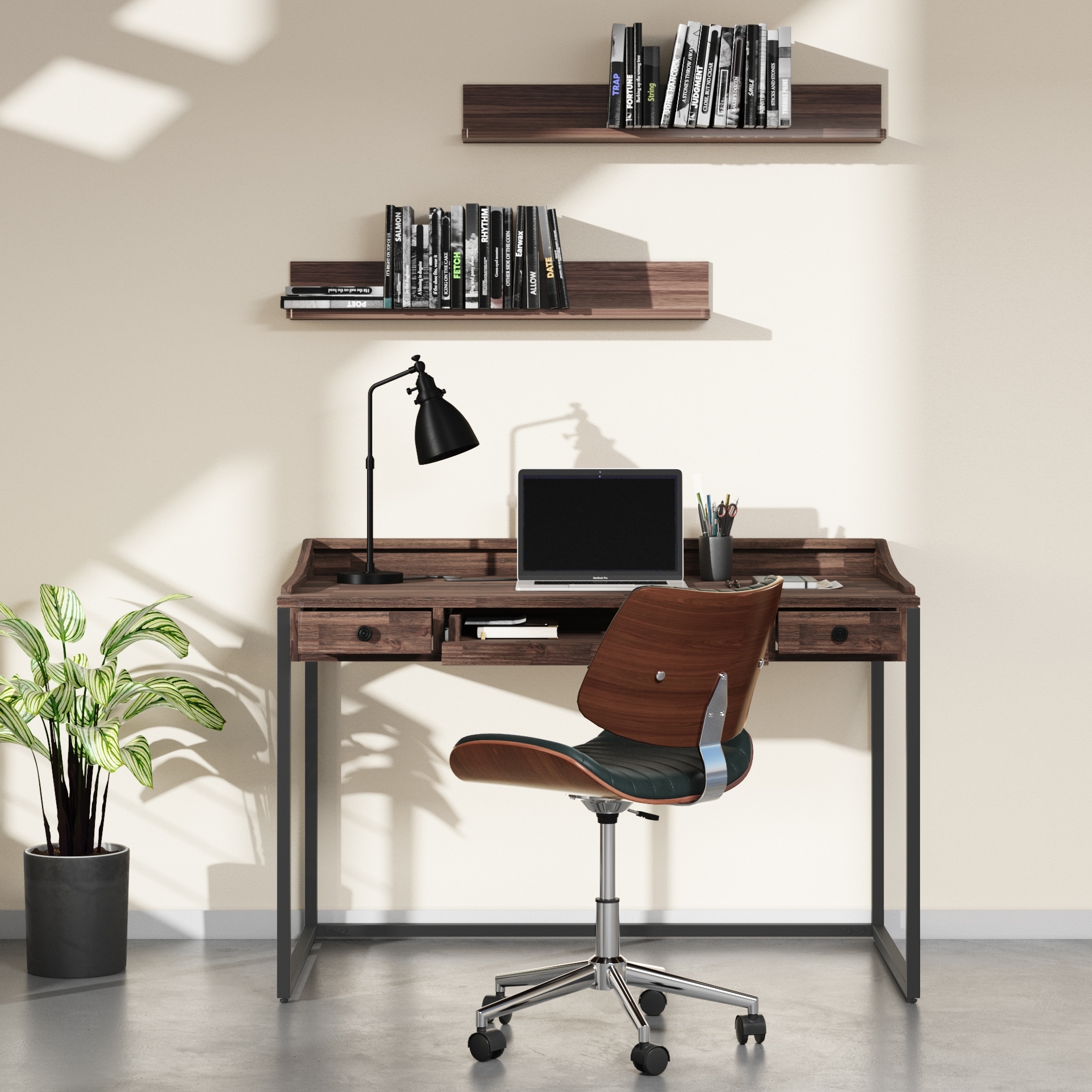 WYNDENHALL Brinkley SOLID ACACIA WOOD Modern Industrial 48 inch Wide Small  Desk - On Sale - Bed Bath & Beyond - 32790764