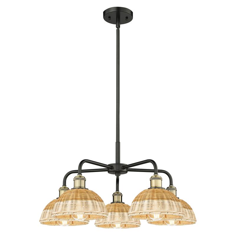 Innovations Lighting Endless Possibilities Ballston - Bristol Natural II - 5 Light 26" Stem Hung Chandelier - Black Antique Brass