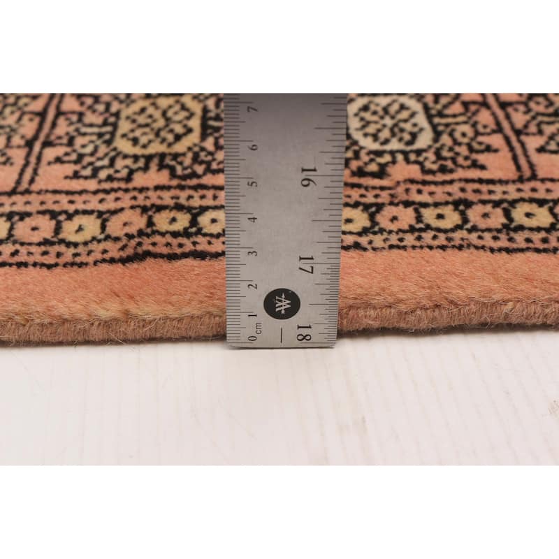 ECARPETGALLERY Hand-knotted Peshawar Bokhara Salmon Wool Rug - 2'8 x 9'7