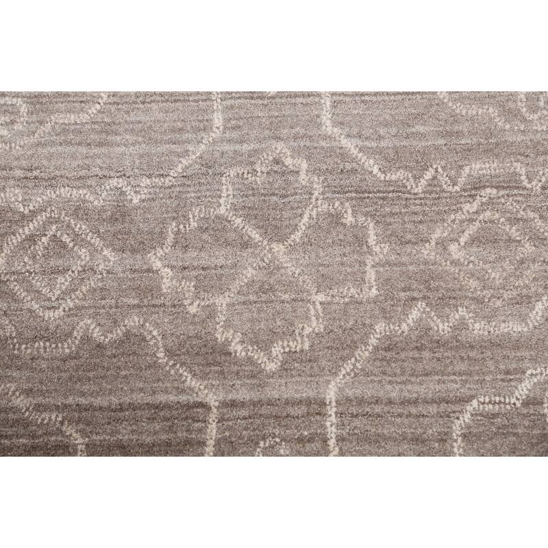 Brown Geometric Modern Gabbeh Oriental Area Rug Wool Hand-knotted - 4'8" x 7'5"