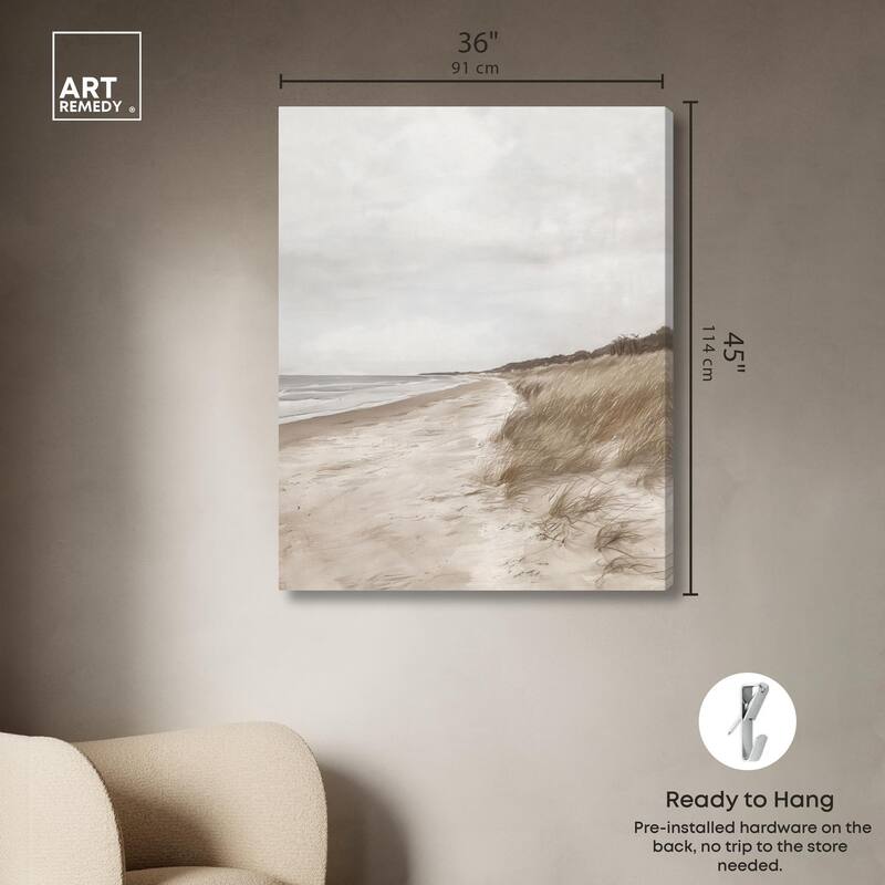 Coastal Calm Canvas by Art Remedy, Gallery Wrapped