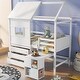 preview thumbnail 1 of 14, Twin Size House Loft Bed with Pullable Desk and Storage Drawers White