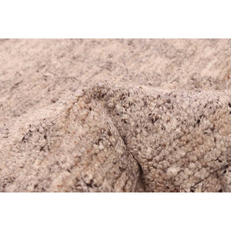 ECARPETGALLERY Hand-knotted Tangier Taupe Wool Rug - 5'0 x 7'9