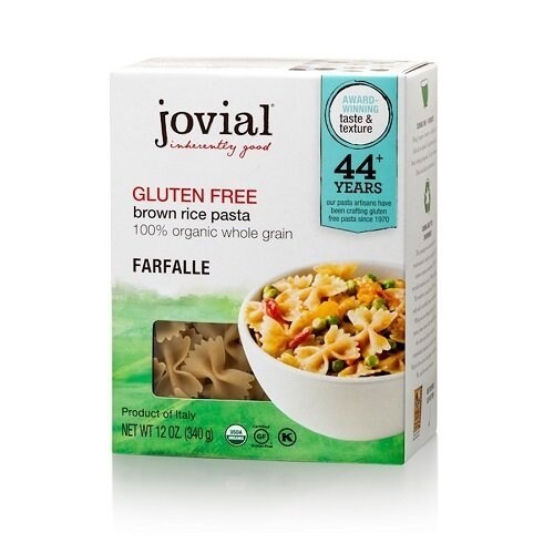 Jovial Gluten Free Brown Rice Pasta - Farfalle - Case of 12 - 12 oz.