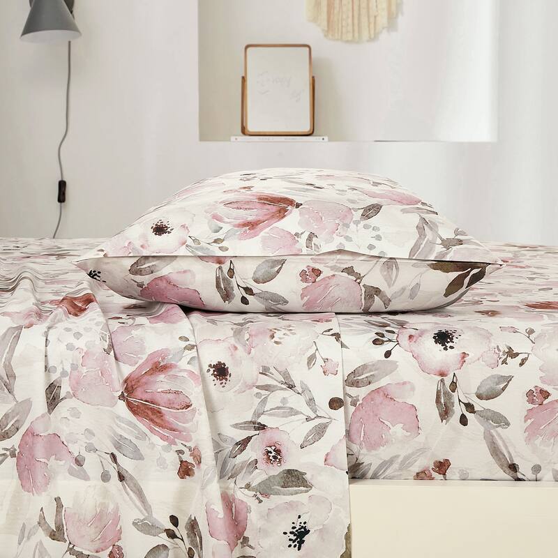 Floral printed sheet set