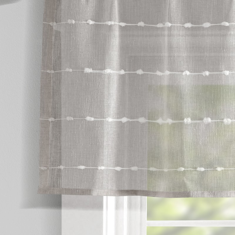 Lush Decor Farmhouse Textured Sheer Valance Single..