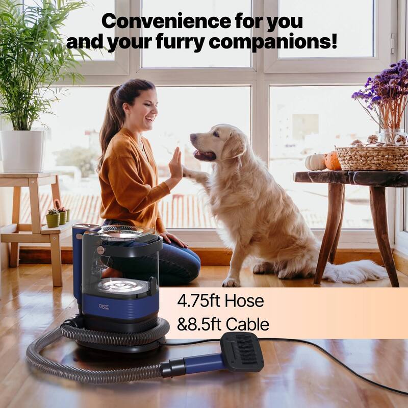 Premium Dog Grooming Kit, Pet Grooming Vacuum & Dog Clippers & Dog Brush for Shedding with 5 Grooming and Cleaning Tools