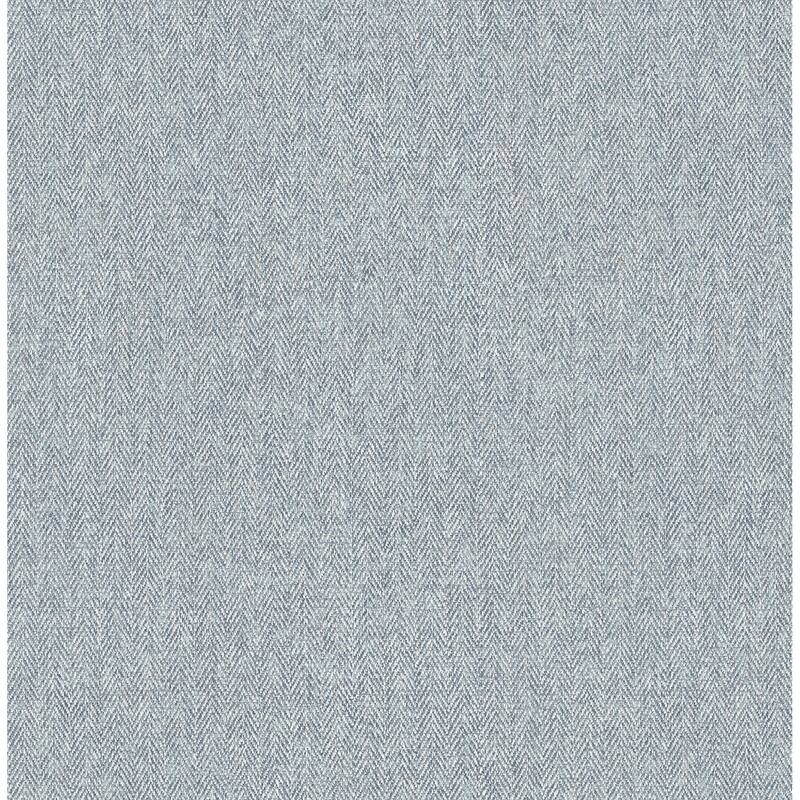 Herringbone Blue Tweed Wallpaper