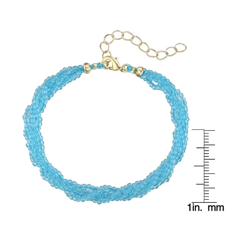 Victoria Townsend Multi Layered Twisted Bead Bracelet