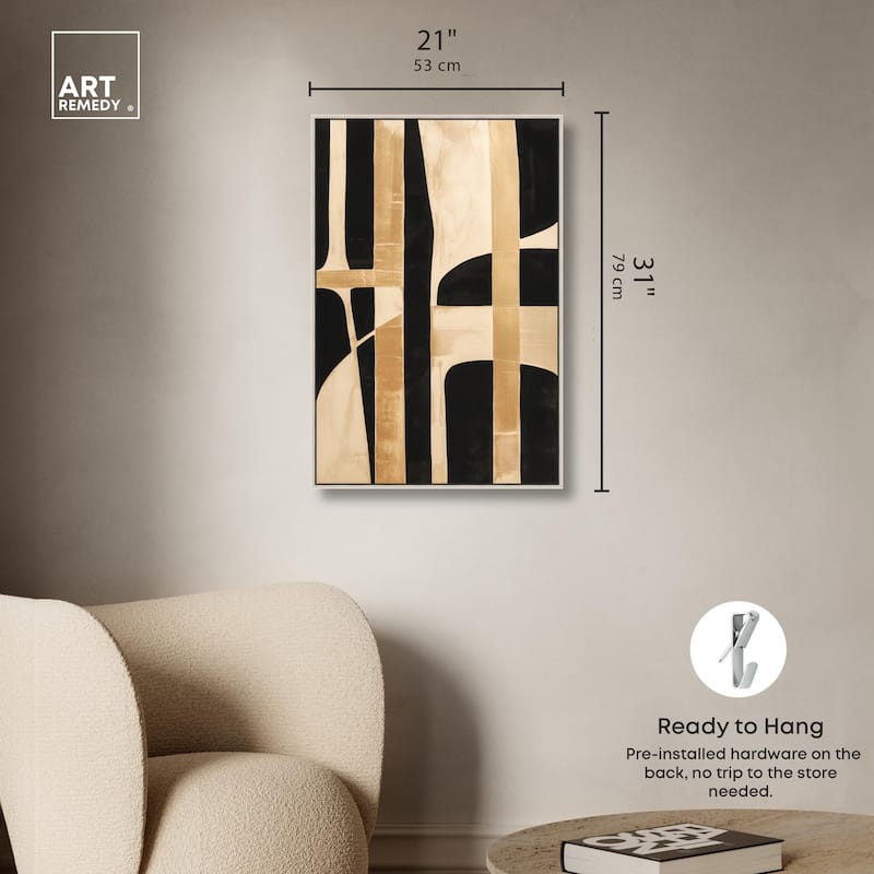 Noir and Gold I Canvas by Art Remedy