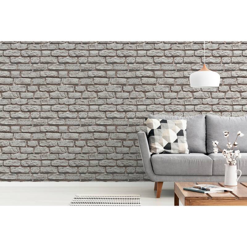 Arthouse Horace Neutral Brick Wallpaper