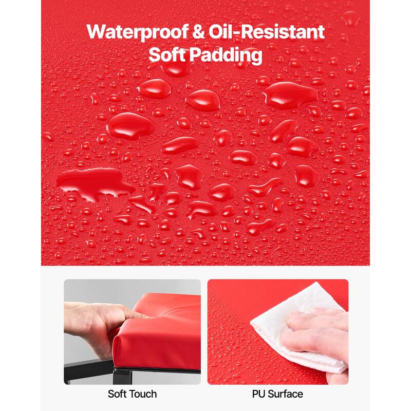 Anmytek Mechanic Stool Rolling Work Seat 300 Lbs Step Stool Garage Tool Stool