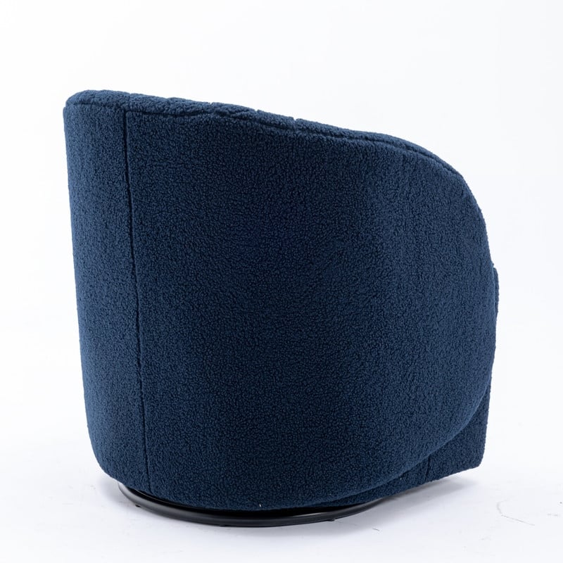 21.06"Seat Width Soft Teddy Fabric Swivel Chair For Living Room