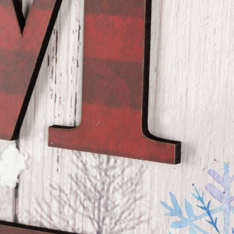 Christmas Holiday Porch Sign with Red Antique Truck and Wreath - N/A