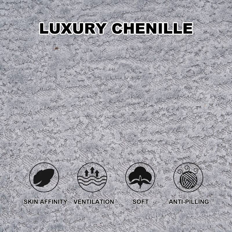 Yin-Yang Design Single Chaise Couch S-curved Chenille Sofa, Purchase 2pc for Combination into Tai Chi Round Sleeper Sofa Bed